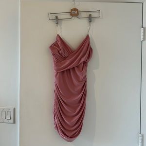 Ruched pink dress
